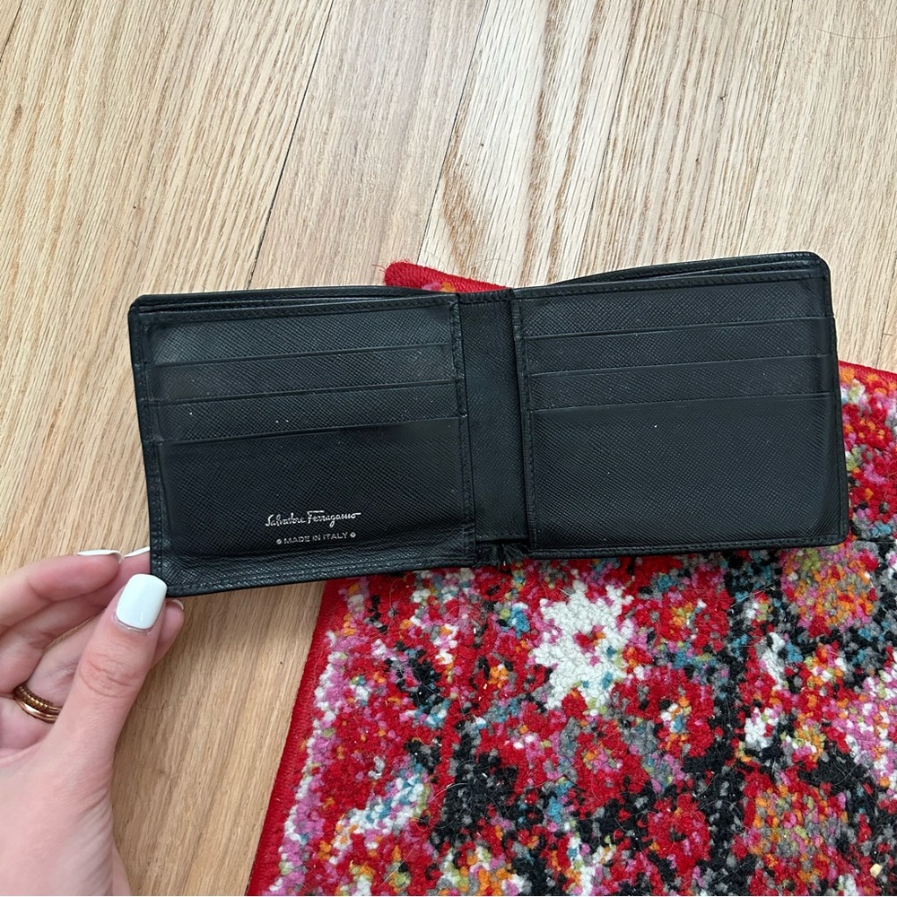 Salvatore Ferragamo Black Bill Fold Wallet
